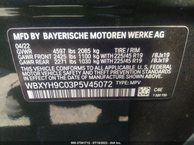 WBXYH9C03P5V45072 BMW X2 Sdrive28i