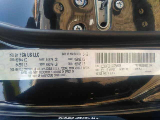 1C3CDFEB1GD750559 Dodge DART GT