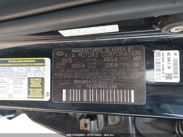KIA Optima Lx 2015 KNAGM4A75F5651574 Image 9