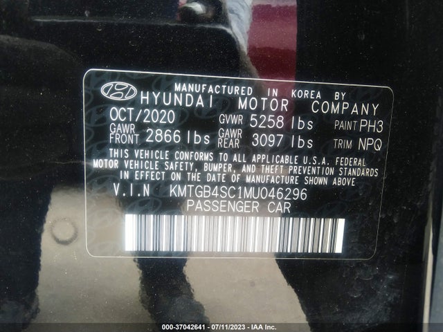 2021 Genesis G80, VIN: KMTGB4SC1MU046296