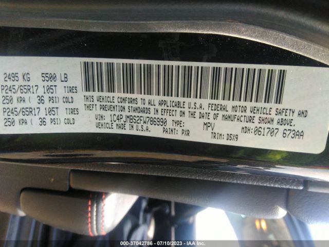 1C4PJMBS2FW786990 Jeep Cherokee Trailhawk