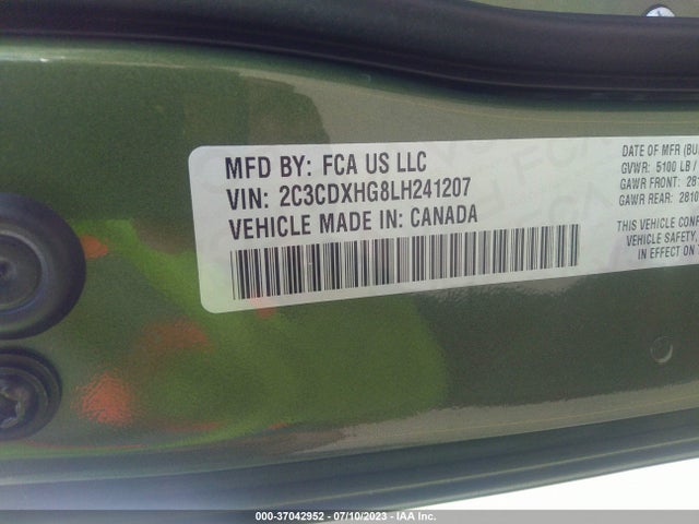 Dodge CHARGER GT 2020 2C3CDXHG8LH241207 Image 9