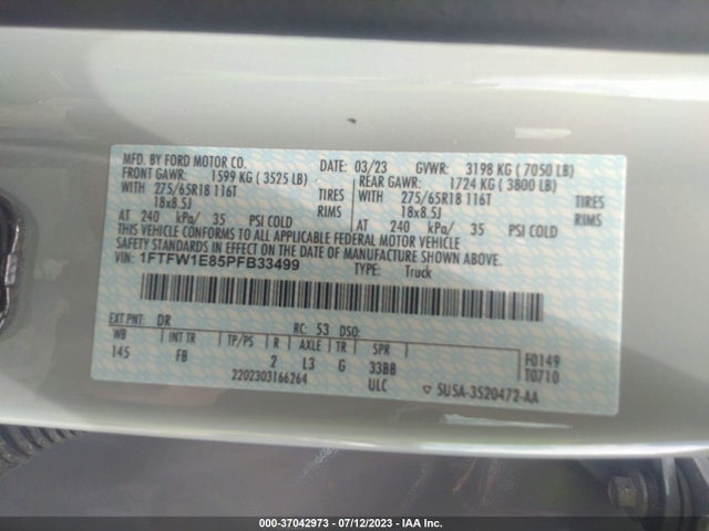 Ford F-150 Xlt 2023 1FTFW1E85PFB33499 Image 9