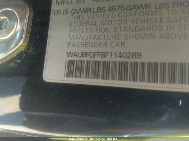 WAUBFGFF8F1140289 Audi S3/a3 2.0t Premium