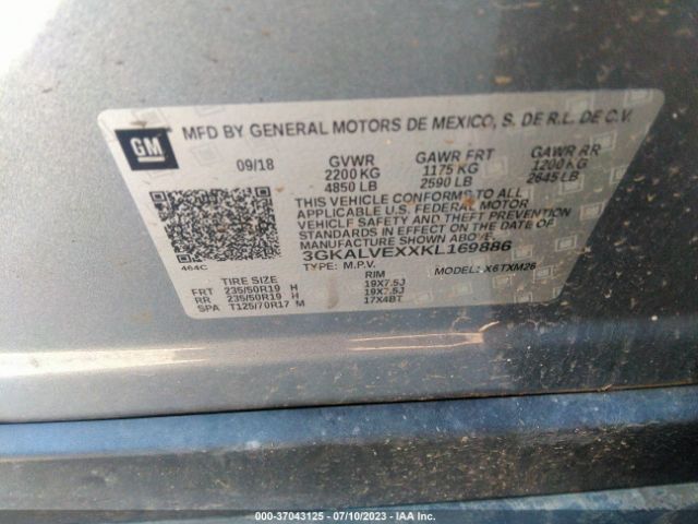 3GKALVEXXKL169886 GMC Terrain Slt