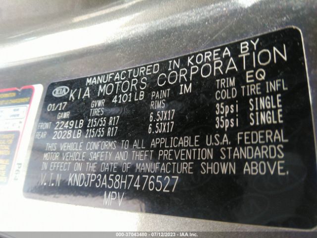 KNDJP3A58H7476527 KIA SOUL +