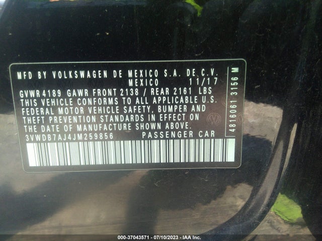 3VWDB7AJ4JM259856 Volkswagen Jetta 1.4t Se