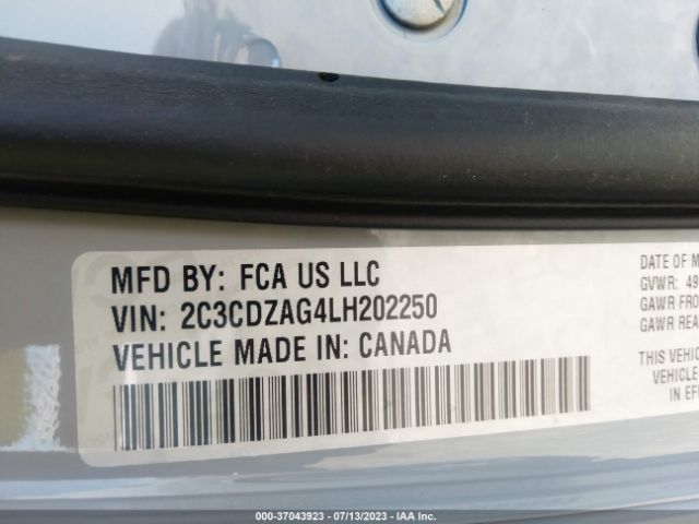 2C3CDZAG4LH202250 Dodge Challenger Sxt