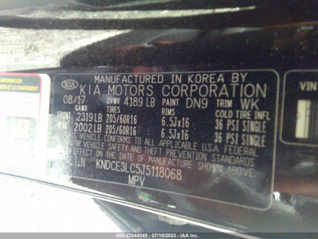KNDCE3LC5J5118068 KIA NIRO EX