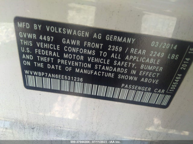 WVWBP7AN6EE531236 Volkswagen Cc R-line
