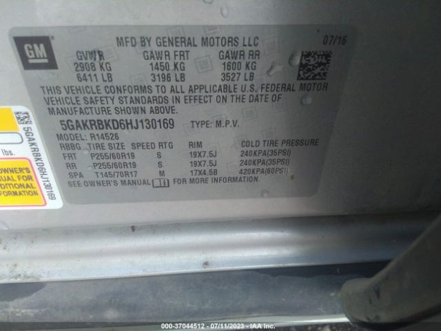 5GAKRBKD6HJ130169 Buick Enclave Leather