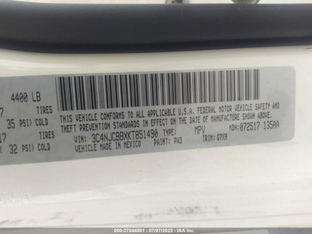 3C4NJCBBXKT851490 Jeep Compass Latitude