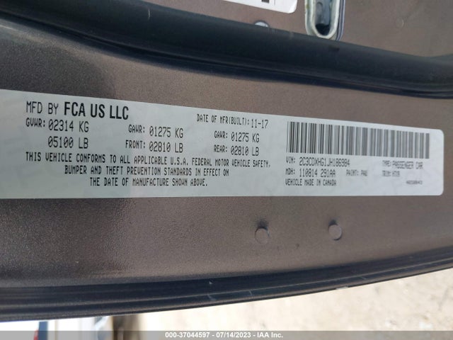 Dodge Charger Sxt Plus 2018 2C3CDXHG1JH186984 Image 9