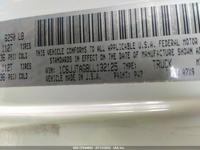 1C6JJTAG8LL132125 Jeep Gladiator Sport S