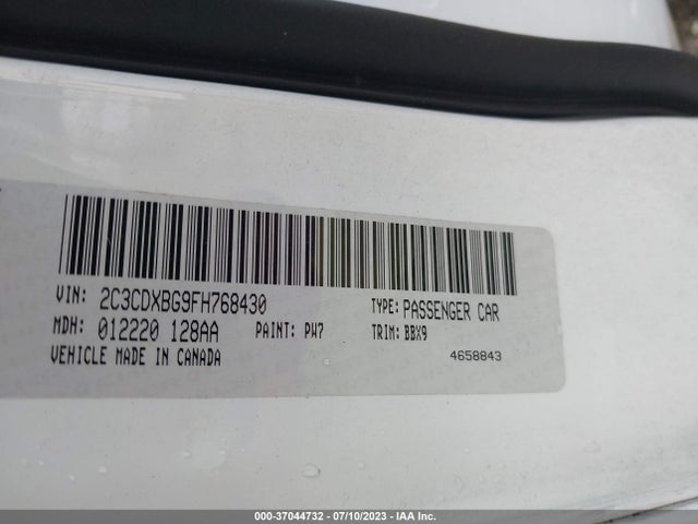 Dodge Charger Se 2015 2C3CDXBG9FH768430 Image 9