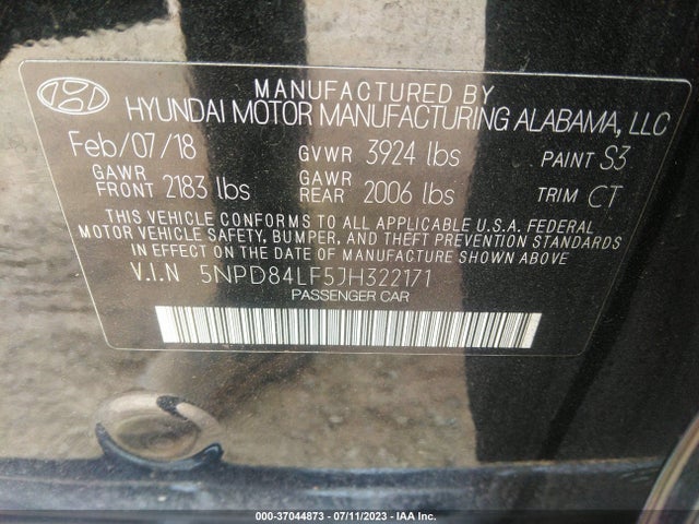 Hyundai Elantra Value Edition 2018 5NPD84LF5JH322171 Image 16