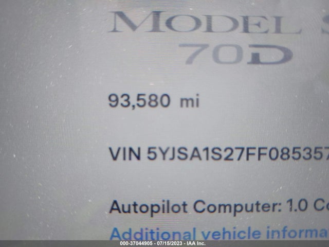 Tesla Model S 70d 2015 5YJSA1S27FF085357 Image 14
