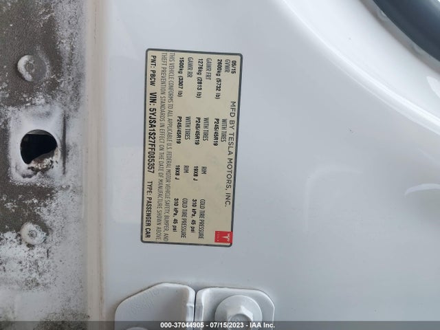 Tesla Model S 70d 2015 5YJSA1S27FF085357 Image 9