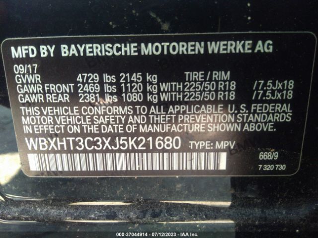 WBXHT3C3XJ5K21680 BMW X1 Xdrive28i