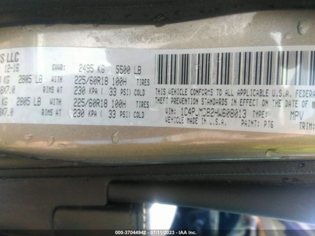 1C4PJMDB2HW608013 Jeep Cherokee Limited