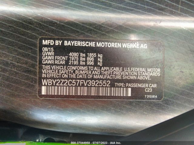 WBY2Z2C57FV392552 BMW I8