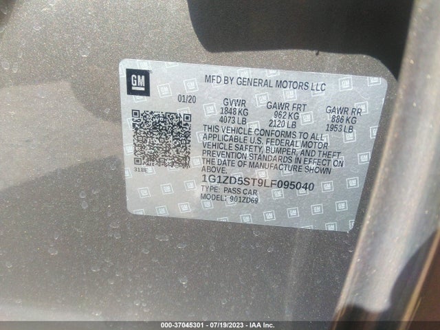Chevrolet MALIBU LT 2020 1G1ZD5ST9LF095040 Image 9
