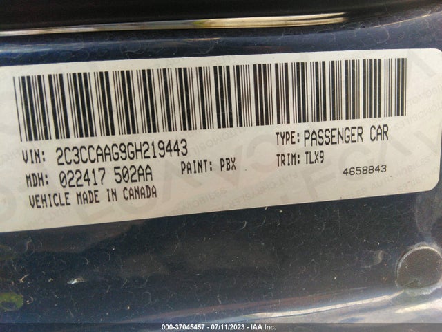 2C3CCAAG9GH219443 Chrysler 300 Limited