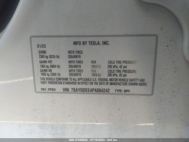 7SAYGDEE4PA064242 Tesla Model Y Long Range