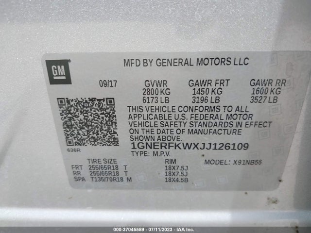 Chevrolet Traverse Ls 2018 1GNERFKWXJJ126109 Image 14