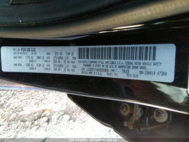 1C6SRFHT4KN599028 RAM 1500 Limited
