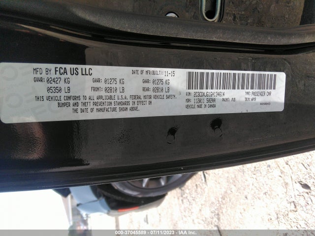 Dodge Charger Sxt 2016 2C3CDXJG1GH134614 Image 9