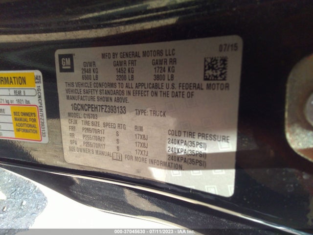 Chevrolet Silverado 1500 Ls 2015 1GCNCPEH7FZ393133 Image 9