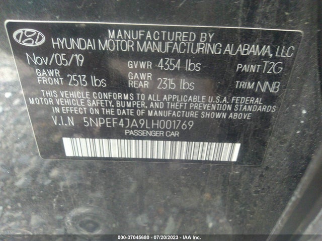 Hyundai SONATA SEL 2020 5NPEF4JA9LH001769 Image 15