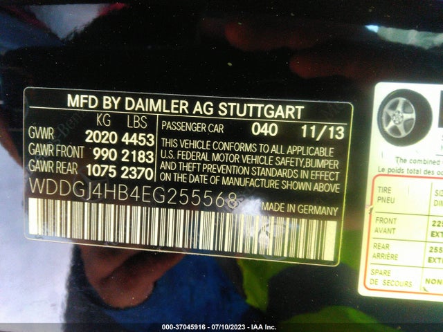 WDDGJ4HB4EG255568 Mercedes-Benz C-class C 250