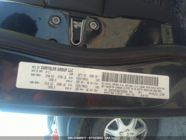 2011 DODGE JOURNEY EXPRESS VIN: 3D4PG4FB6BT536664
