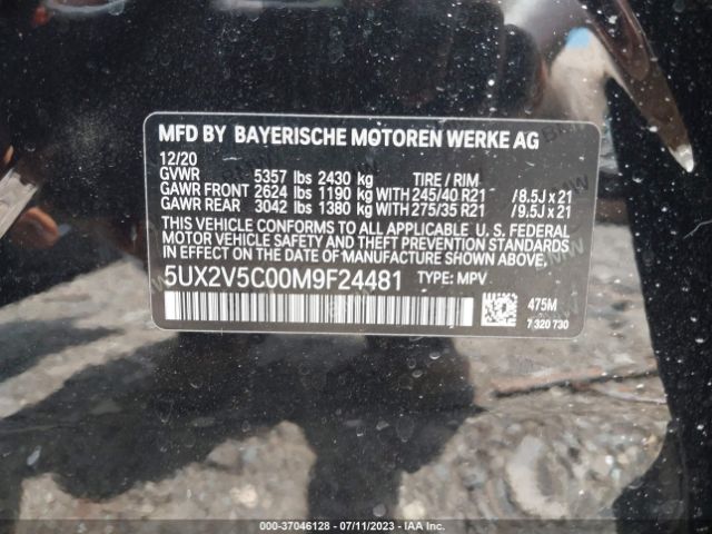 5UX2V5C00M9F24481 BMW X4 M40i