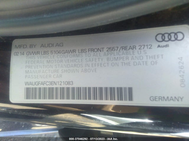 WAUGFAFC3EN121083 Audi A6 2.0t Premium Plus