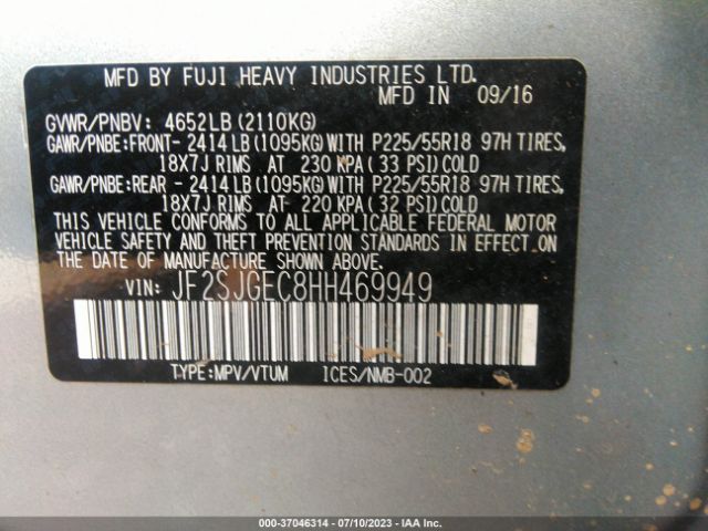 JF2SJGEC8HH469949 Subaru Forester Premium