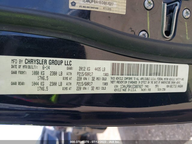 1C4NJPBA1ED887027 Jeep Patriot Altitude