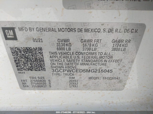 Chevrolet Silverado 1500 Lt 2021 3GCPWCED5MG215045 Image 9