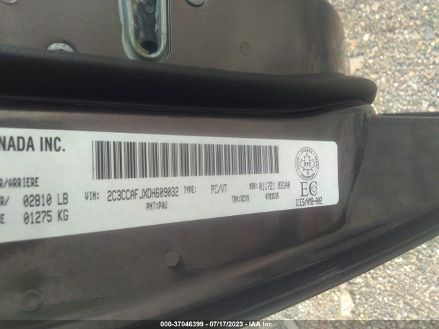 2013 CHRYSLER 300 SRT VIN: 2C3CCAFJXDH609032