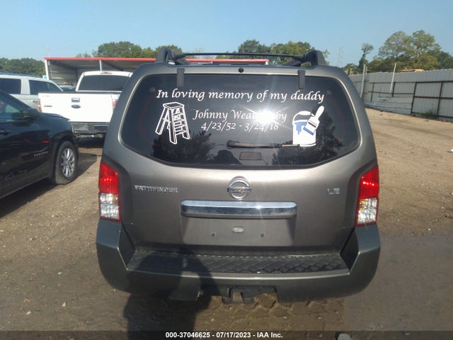 2008 NISSAN PATHFINDER LE VIN: 5N1AR18UX8C646854