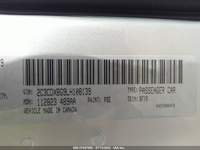 Dodge Charger Sxt 2020 2C3CDXBG9LH108139 Image 9