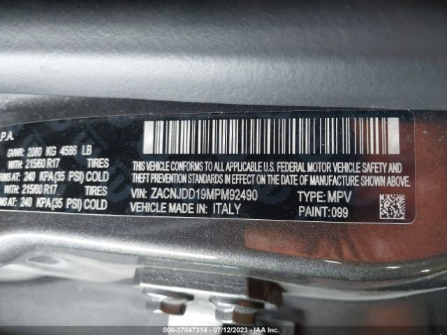 ZACNJDD19MPM92490 Jeep Renegade Limited