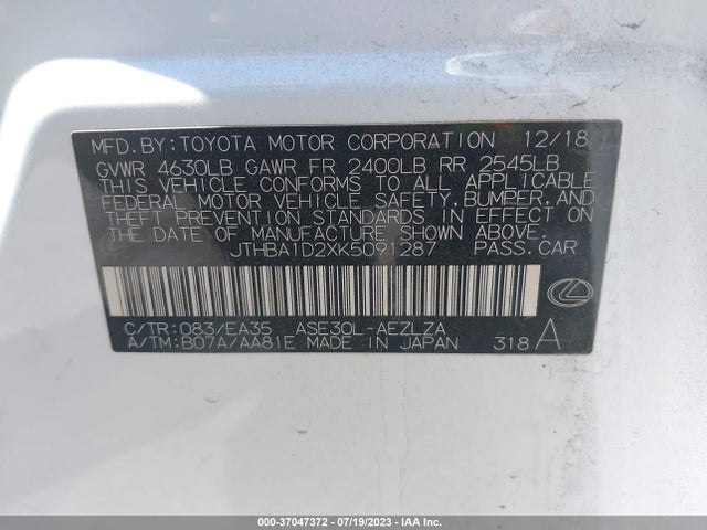 JTHBA1D2XK5091287 Lexus Is Is 300
