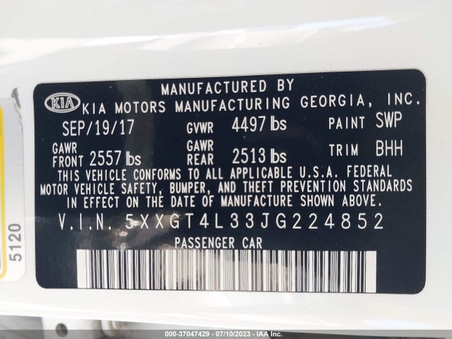 KIA Optima Lx 2018 5XXGT4L33JG224852 Image 14