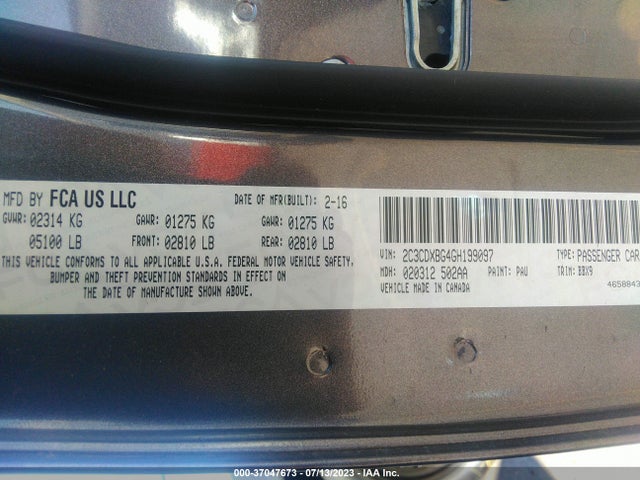 Dodge Charger Se 2016 2C3CDXBG4GH199097 Image 9