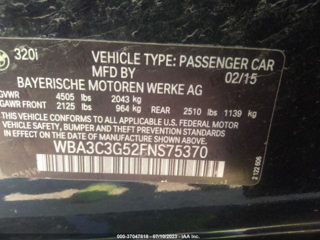 WBA3C3G52FNS75370 BMW 3 Series 320i Xdrive