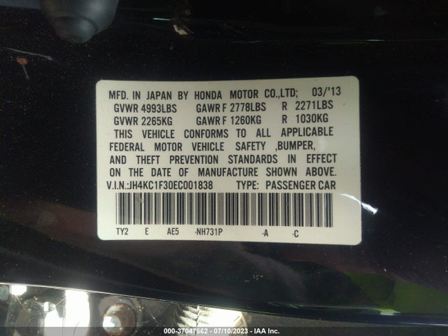 Acura RLX 2014 JH4KC1F30EC001838 Image 9