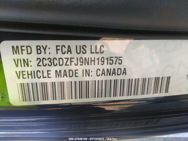 Dodge Challenger R/t Scat Pack Widebody 2022 2C3CDZFJ9NH191575 Image 15